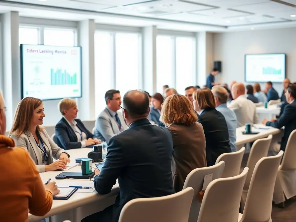 A short video clip showing a panel discussion among oncologists at a medical conference, focusing on a breakthrough treatment.
